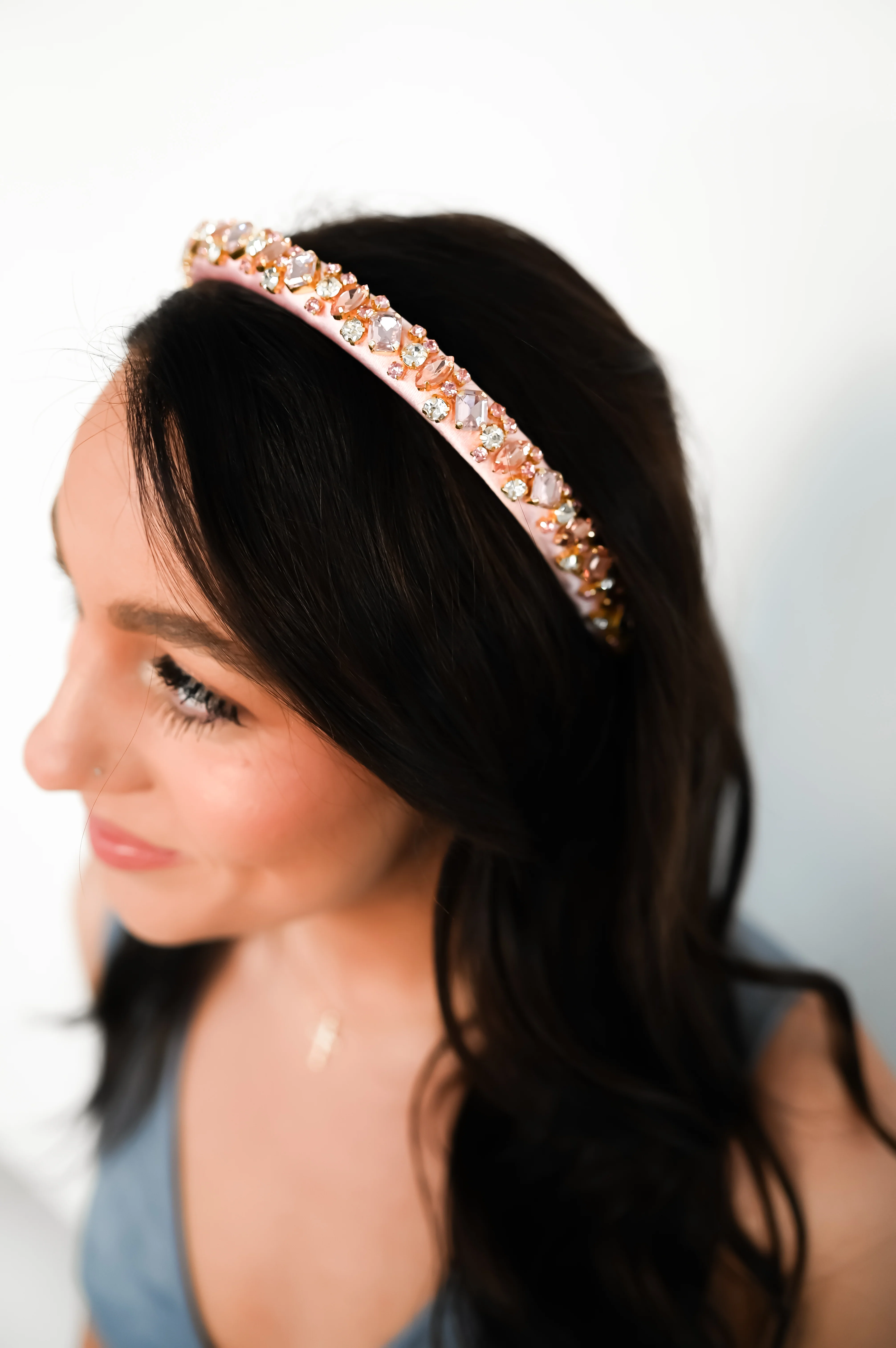 Blush Petal Feather Tiara - Image 4