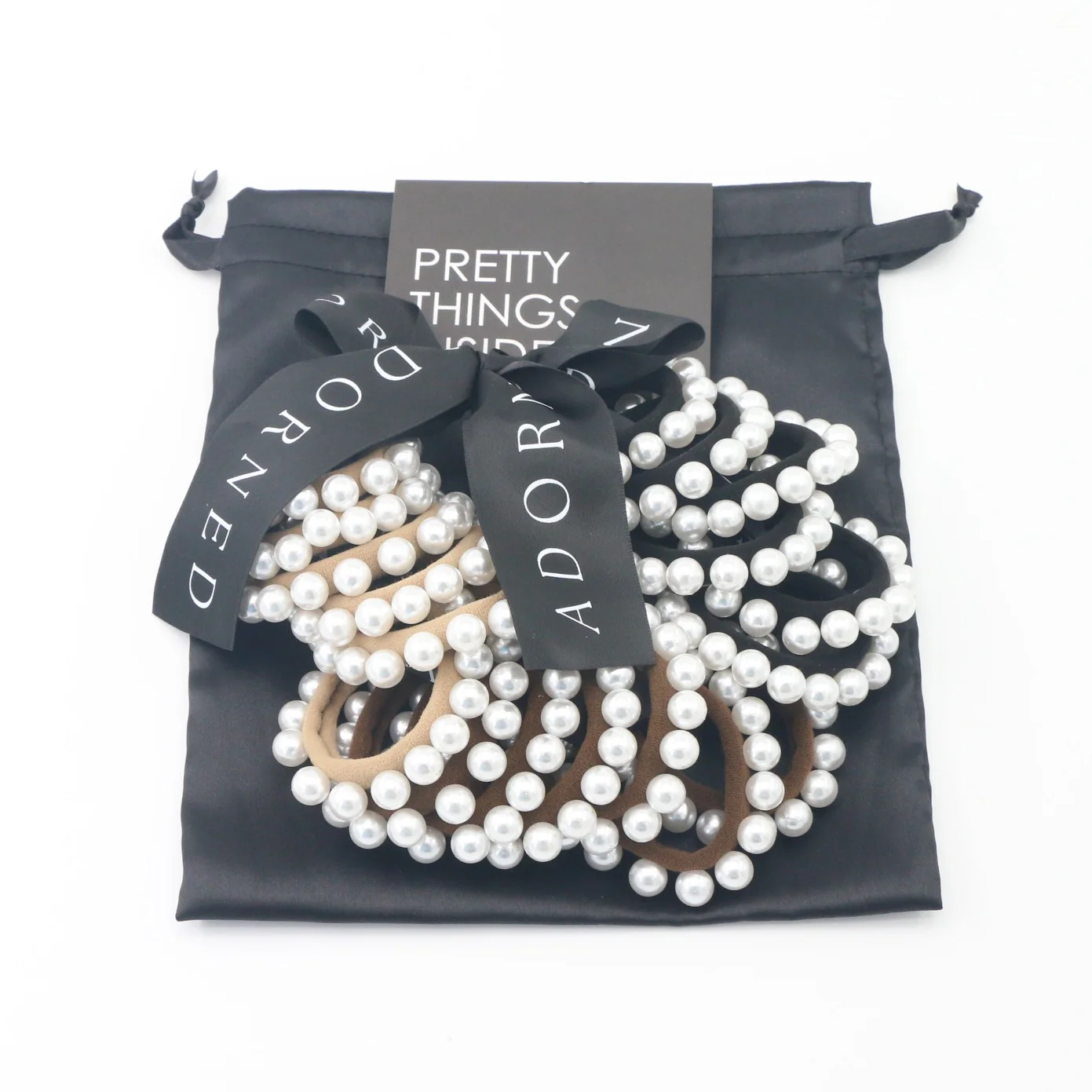 Luxe Neutral Pearl Hair Ties