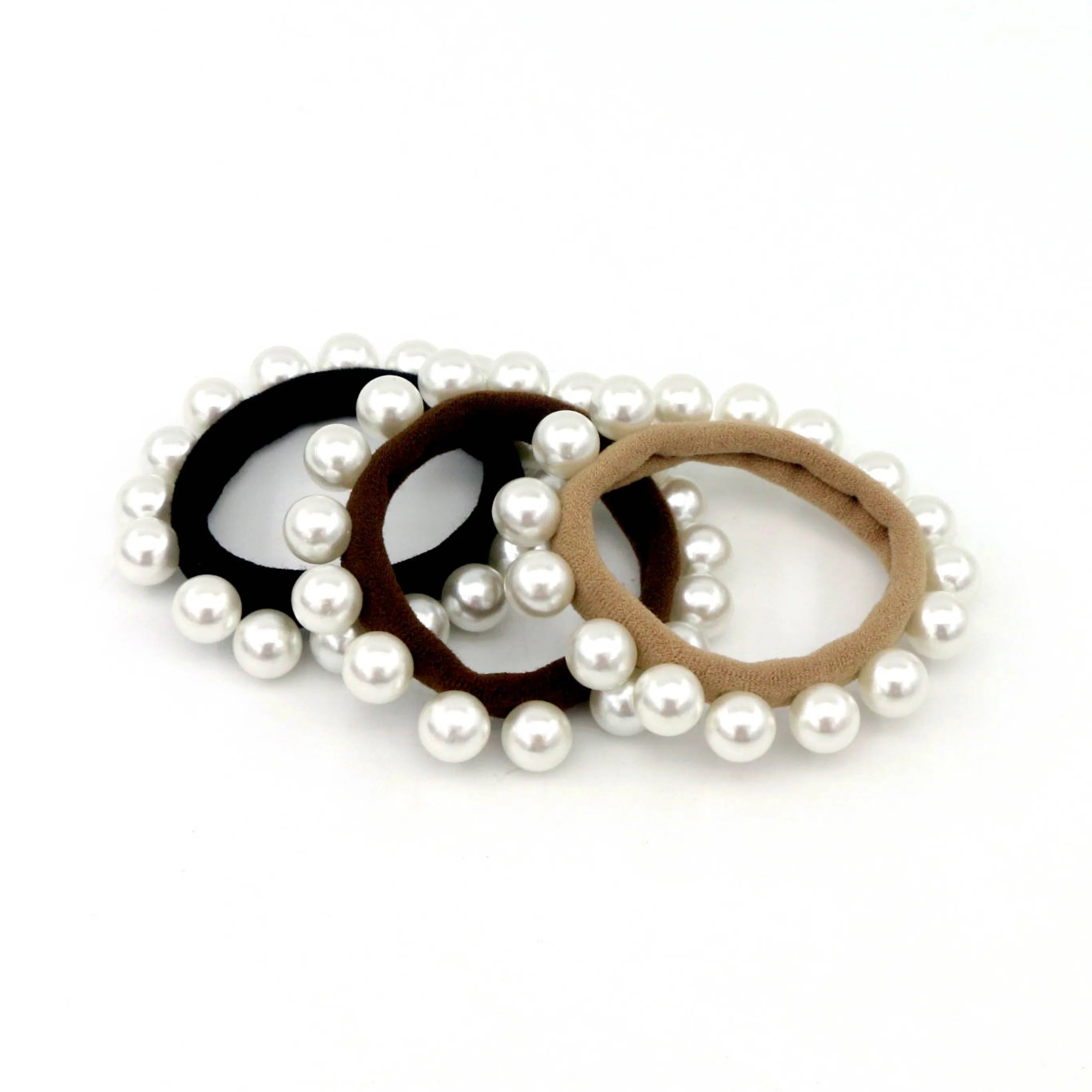 Luxe Neutral Pearl Hair Ties - Image 3