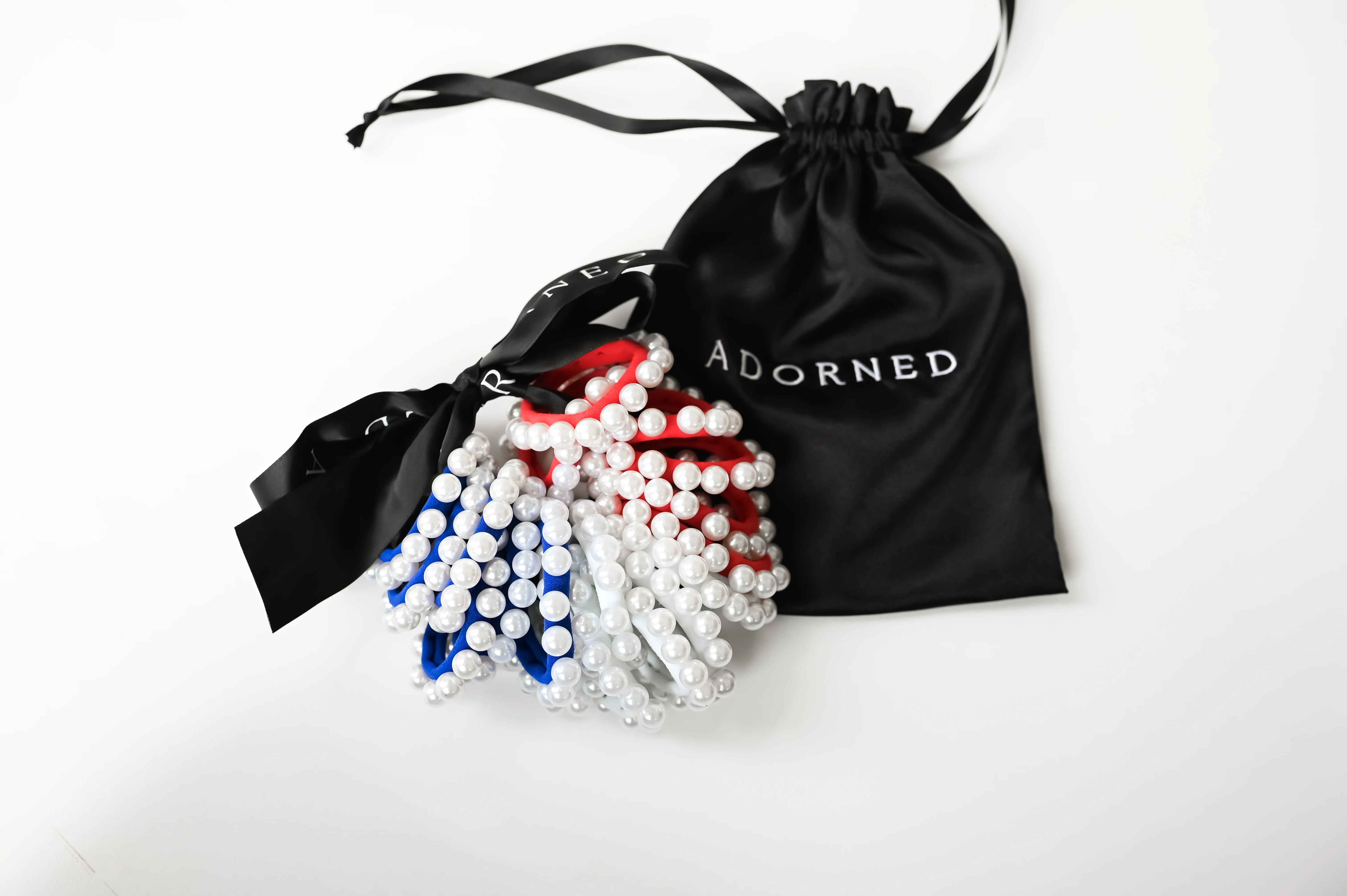Luxe Patriotic Pearl Hair Ties - Image 5