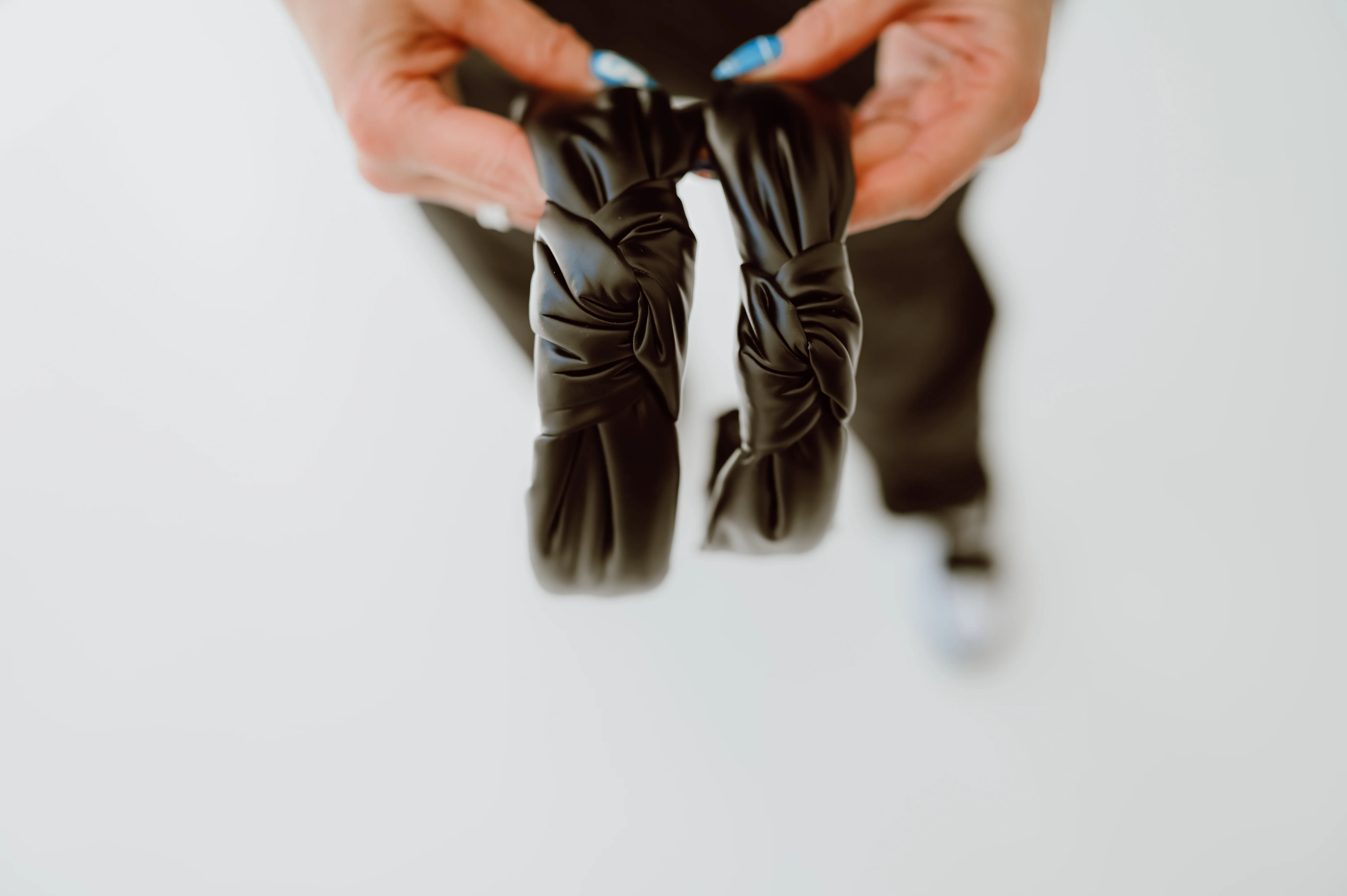 Petite Midnight Vegan Leather Headpiece - Image 6